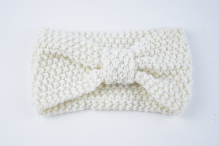 Knitted Braids Wide Headband Head Wrap Elastic Wool Ear Hairband Turban Knotted Corn