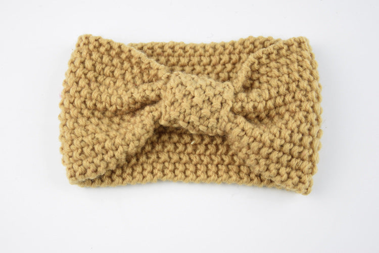 Knitted Braids Wide Headband Head Wrap Elastic Wool Ear Hairband Turban Knotted Corn