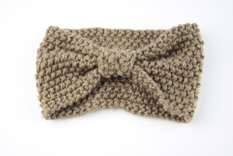 Knitted Braids Wide Headband Head Wrap Elastic Wool Ear Hairband Turban Knotted Corn
