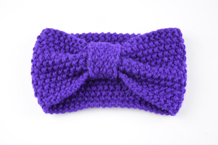 Knitted Braids Wide Headband Head Wrap Elastic Wool Ear Hairband Turban Knotted Corn