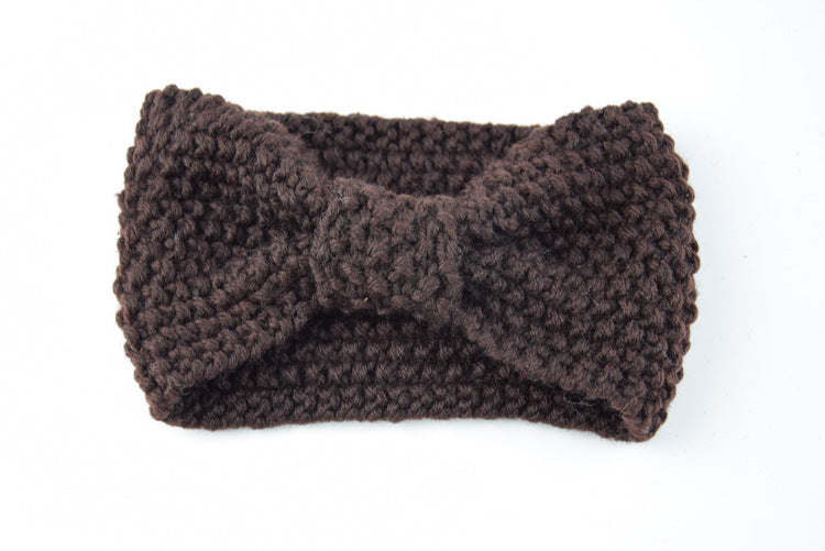 Knitted Braids Wide Headband Head Wrap Elastic Wool Ear Hairband Turban Knotted Corn