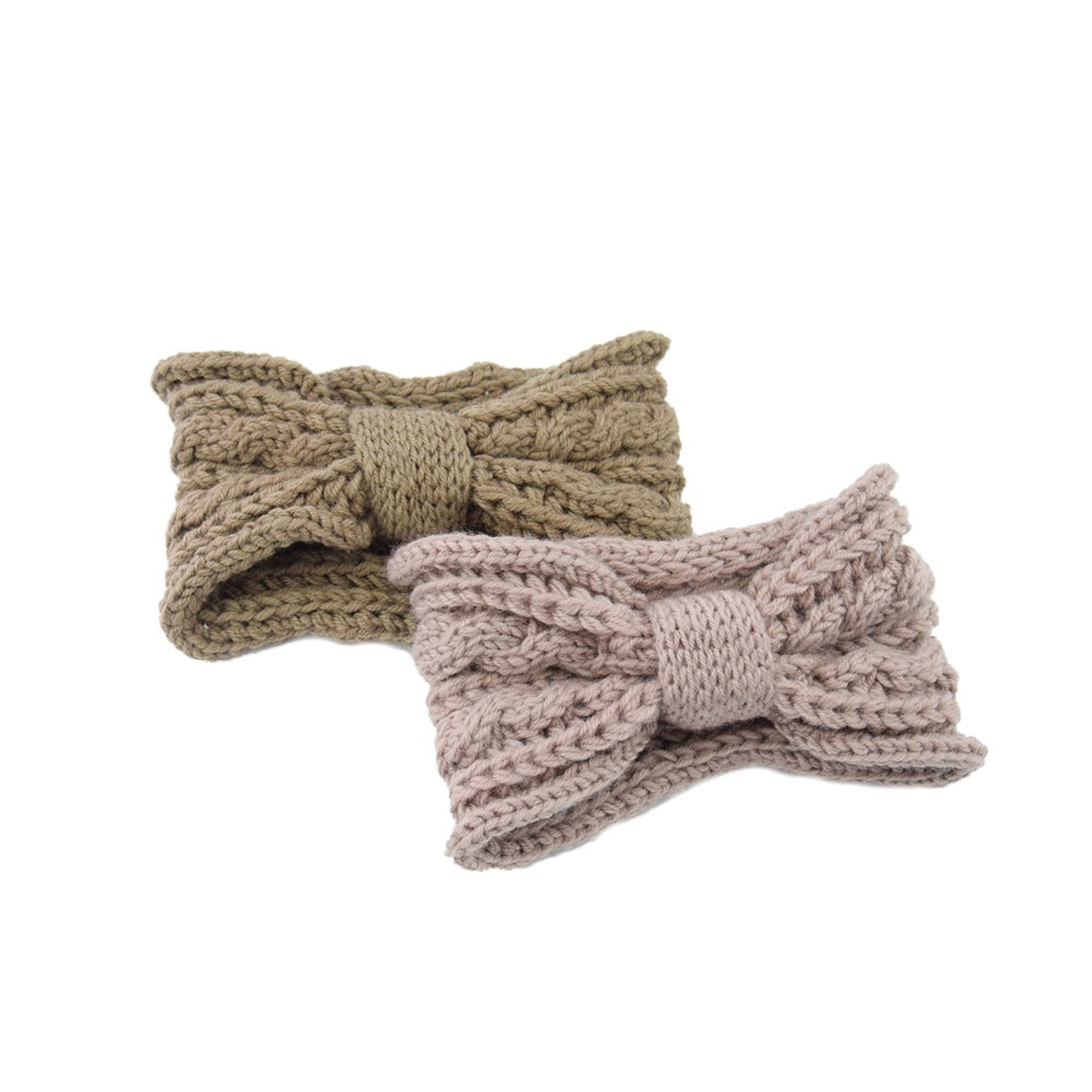 Knitted Braids Wide Headband Head Wrap Elastic Wool Ear Hairband Turban Knotted 2