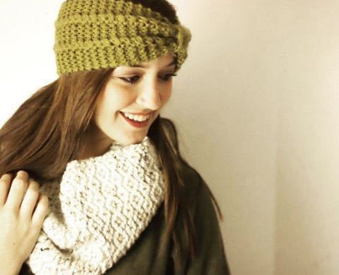Knitted Braids Wide Headband Head Wrap Elastic Wool Ear Hairband Turban Knotted Corn Lines