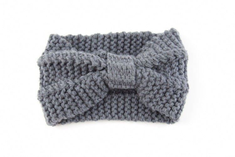 Knitted Braids Wide Headband Head Wrap Elastic Wool Ear Hairband Turban Knotted Corn Lines