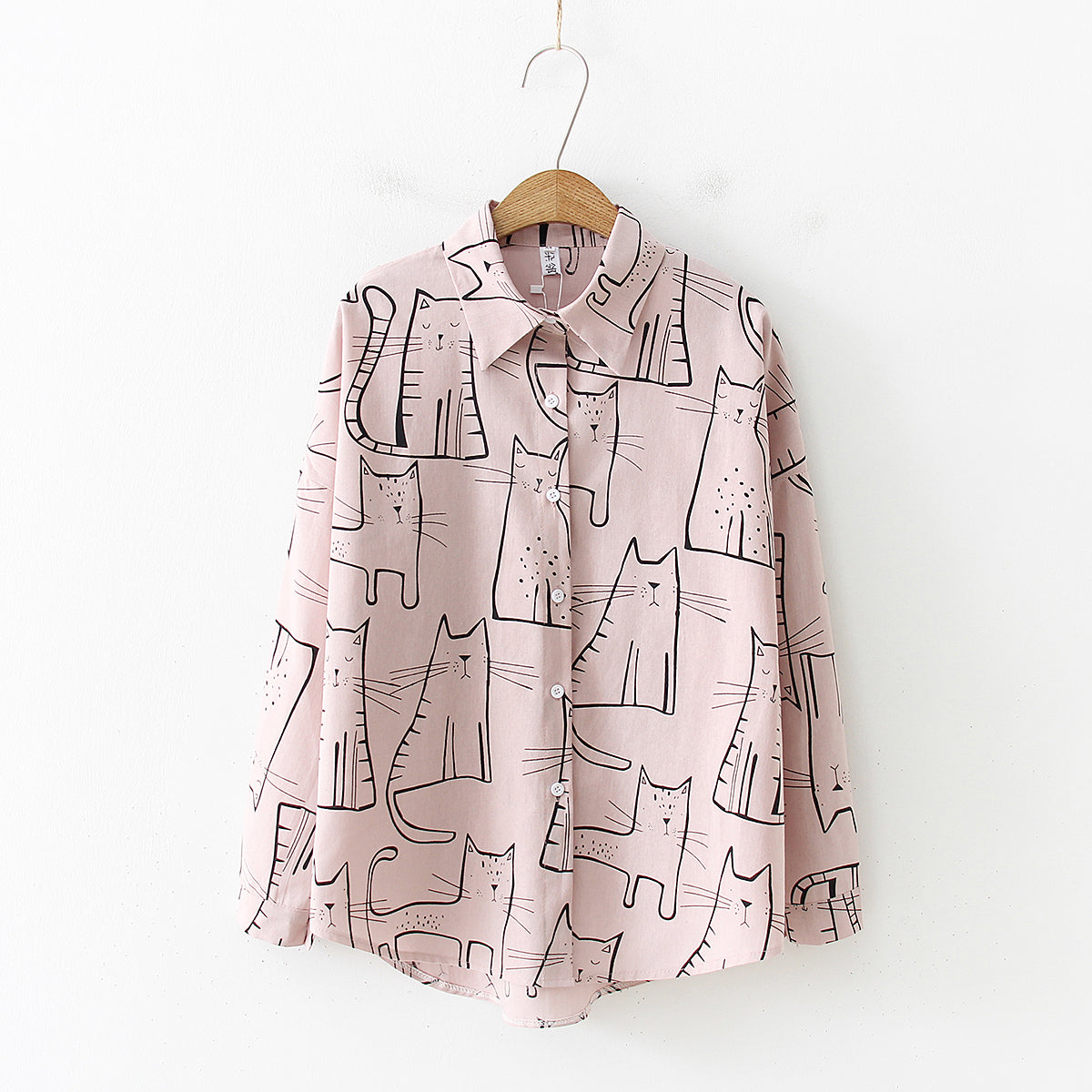 Funky Cotton Cats Print Shirt Loose Fit
