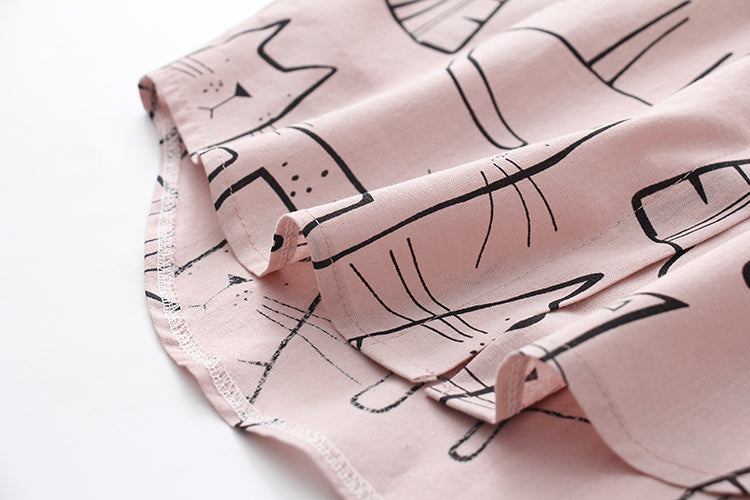 Funky Cotton Cats Print Shirt Loose Fit