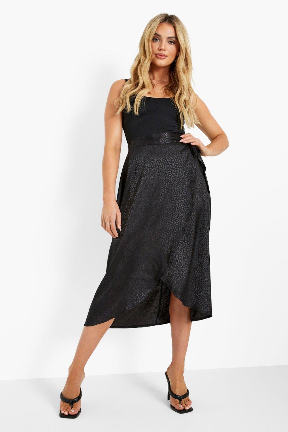 Leopard Satin Wrapped skirt one piece to wrap up