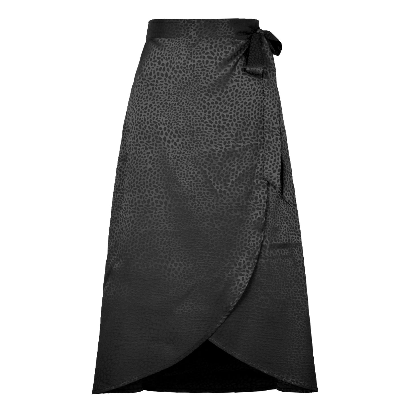 Leopard Satin Wrapped skirt one piece to wrap up