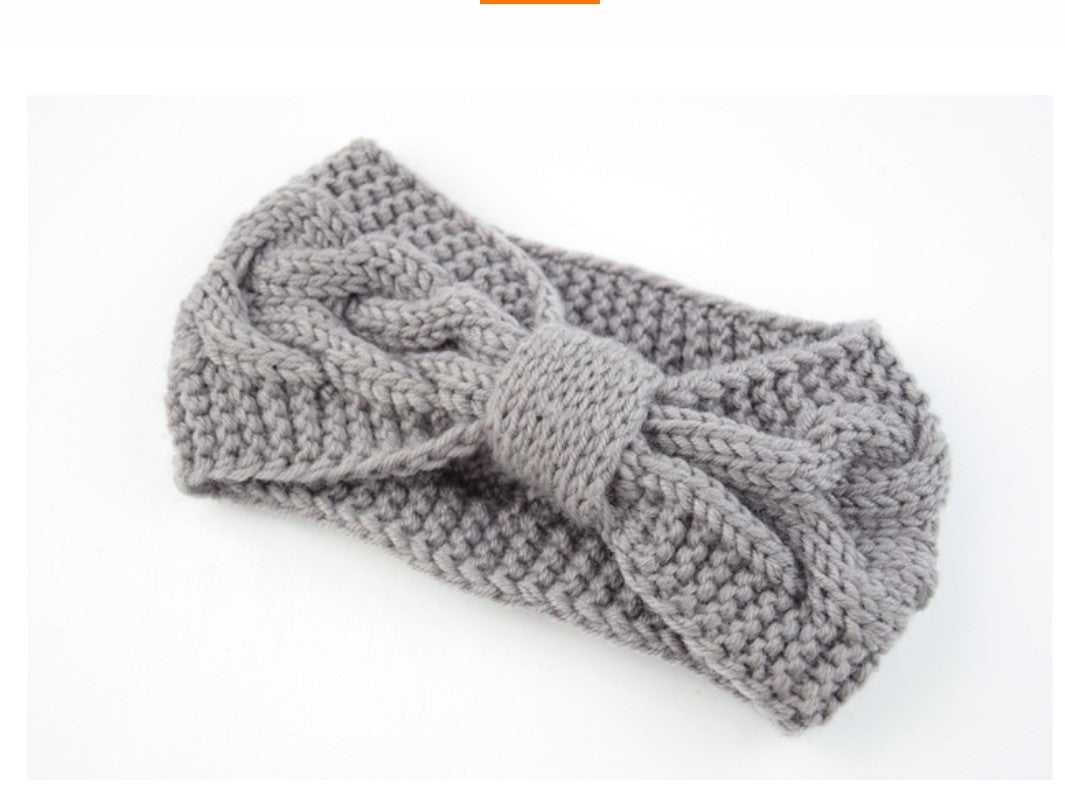 Knitted Braids Wide Headband Head Wrap Elastic Wool Ear Hairband Turban Knotted 1