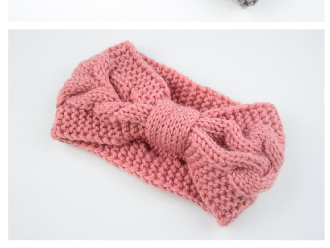 Knitted Braids Wide Headband Head Wrap Elastic Wool Ear Hairband Turban Knotted 1