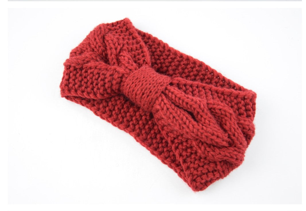 Knitted Braids Wide Headband Head Wrap Elastic Wool Ear Hairband Turban Knotted 1