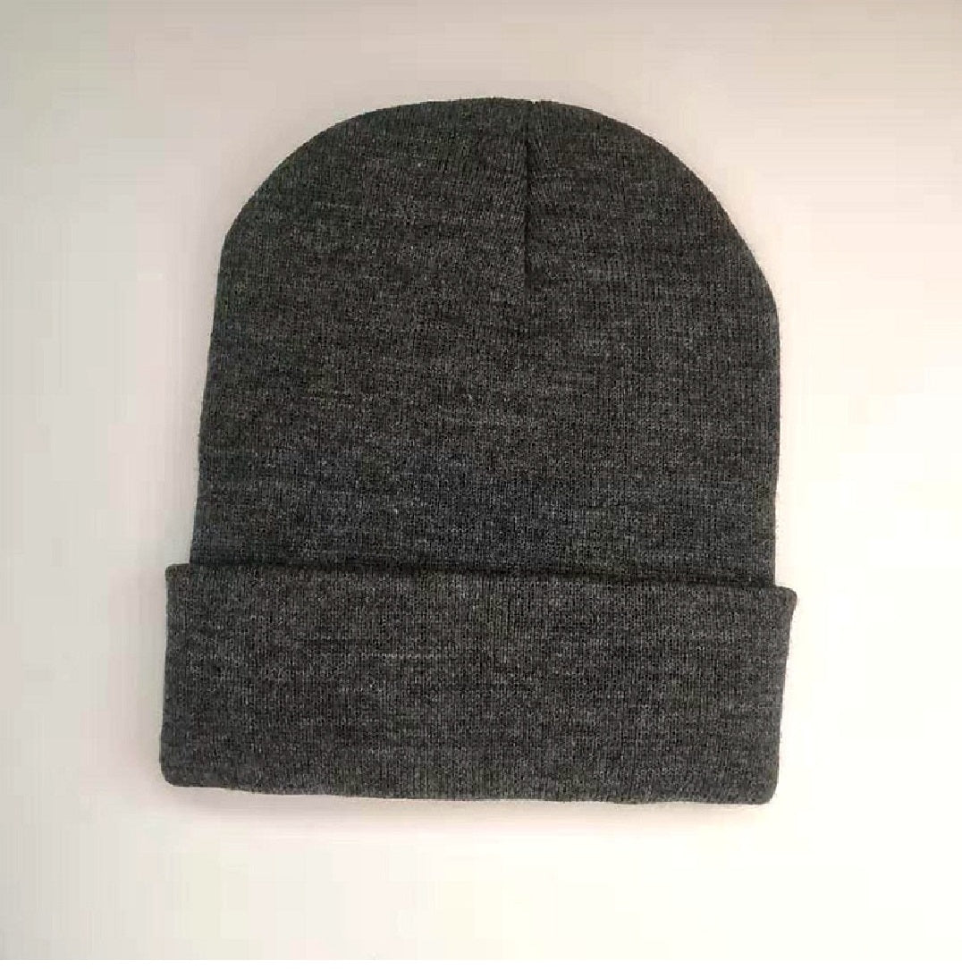 Unisex Beanie Hat Pull On Cap Knitted Woolly Slouch skateboard Gift UK