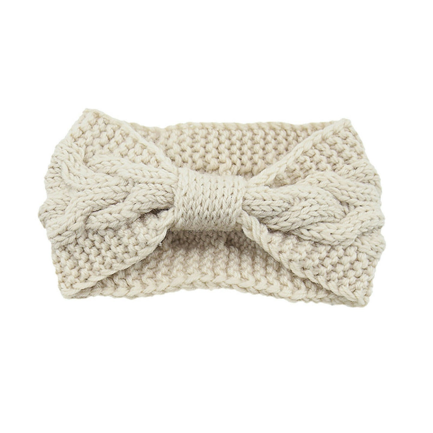 Knitted Braids Wide Headband Head Wrap Elastic Wool Ear Hairband Turban Knotted 1