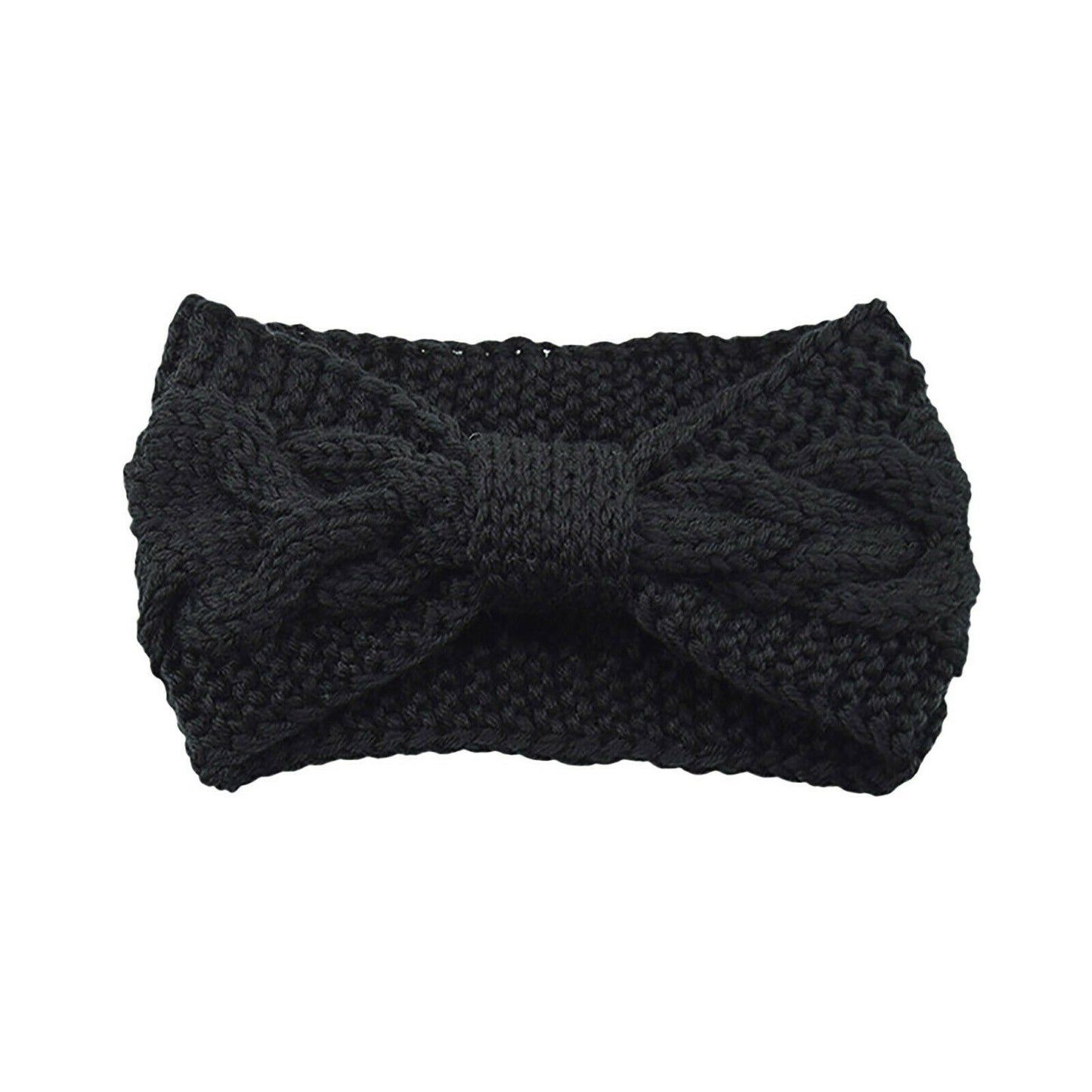 Knitted Braids Wide Headband Head Wrap Elastic Wool Ear Hairband Turban Knotted 1