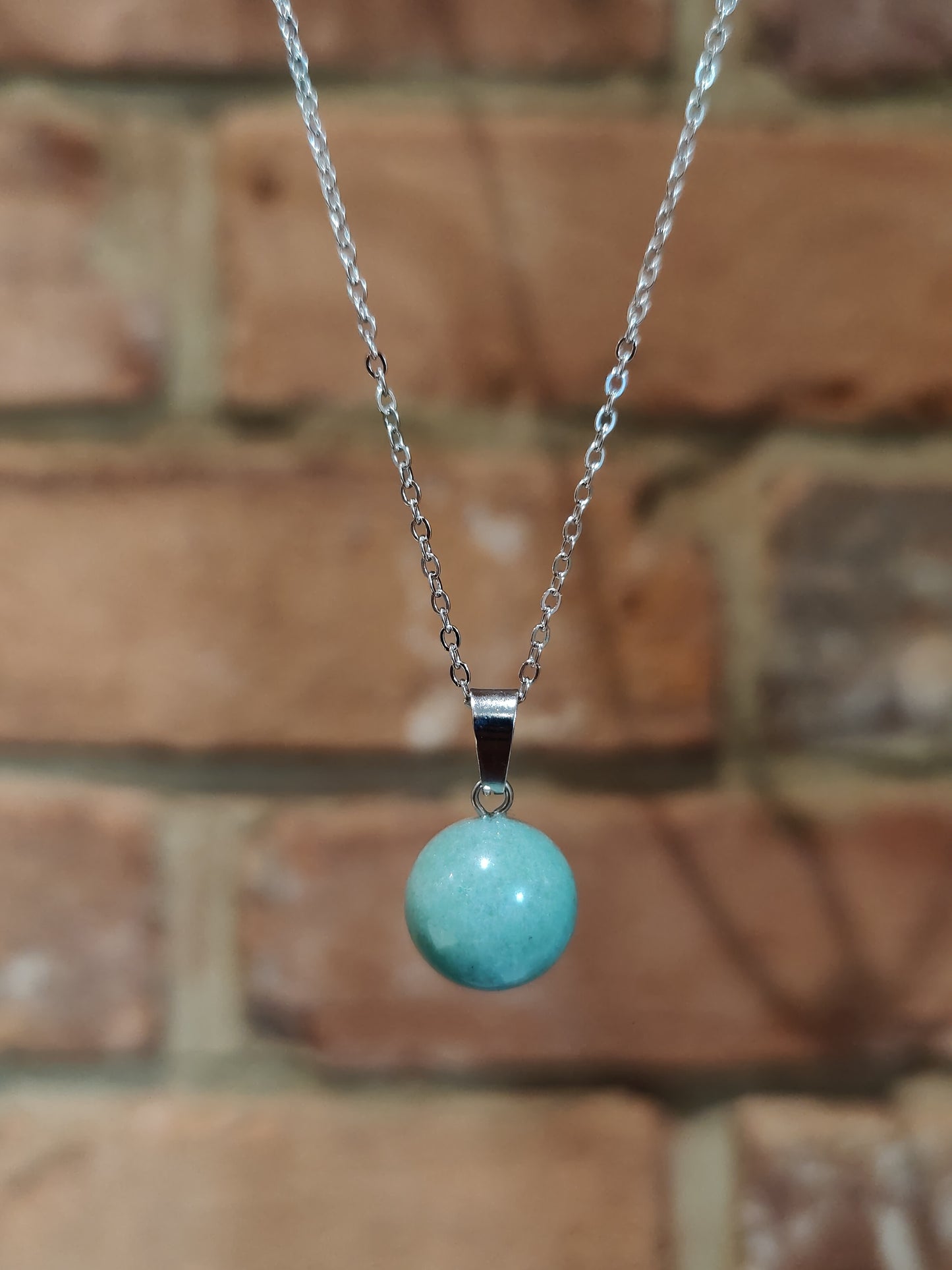 Sphere Natural crystal necklace Carnelian Aventurine Clear Quartz