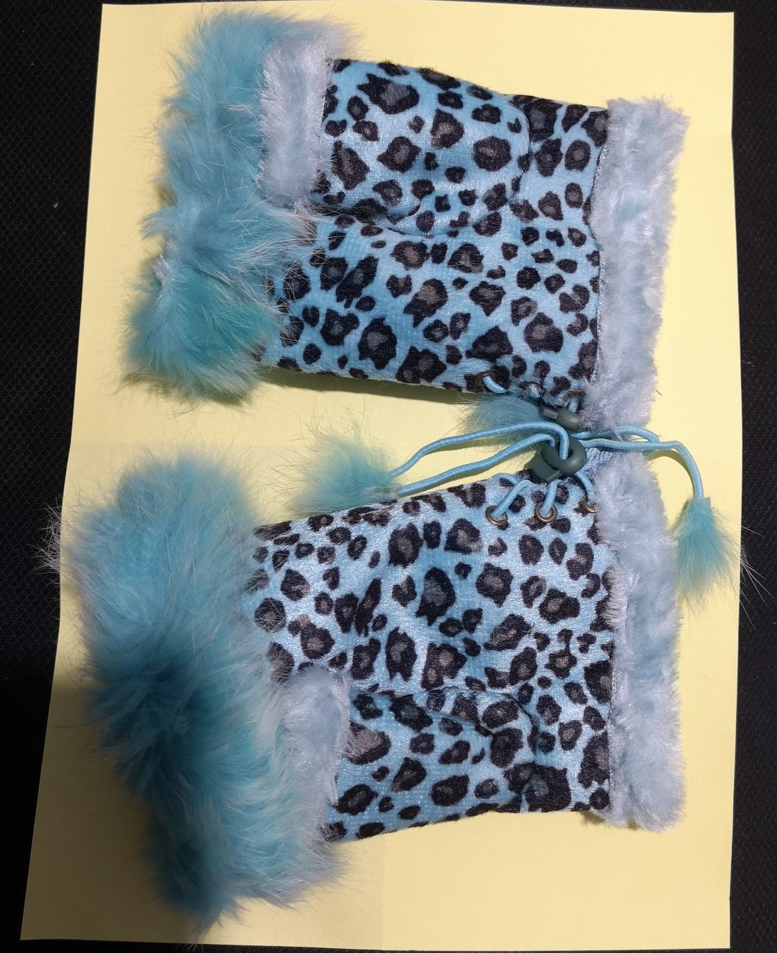 Women Winter Fingerless Suede Fur Gloves Mittens Soft Warm Fleece Lined UK