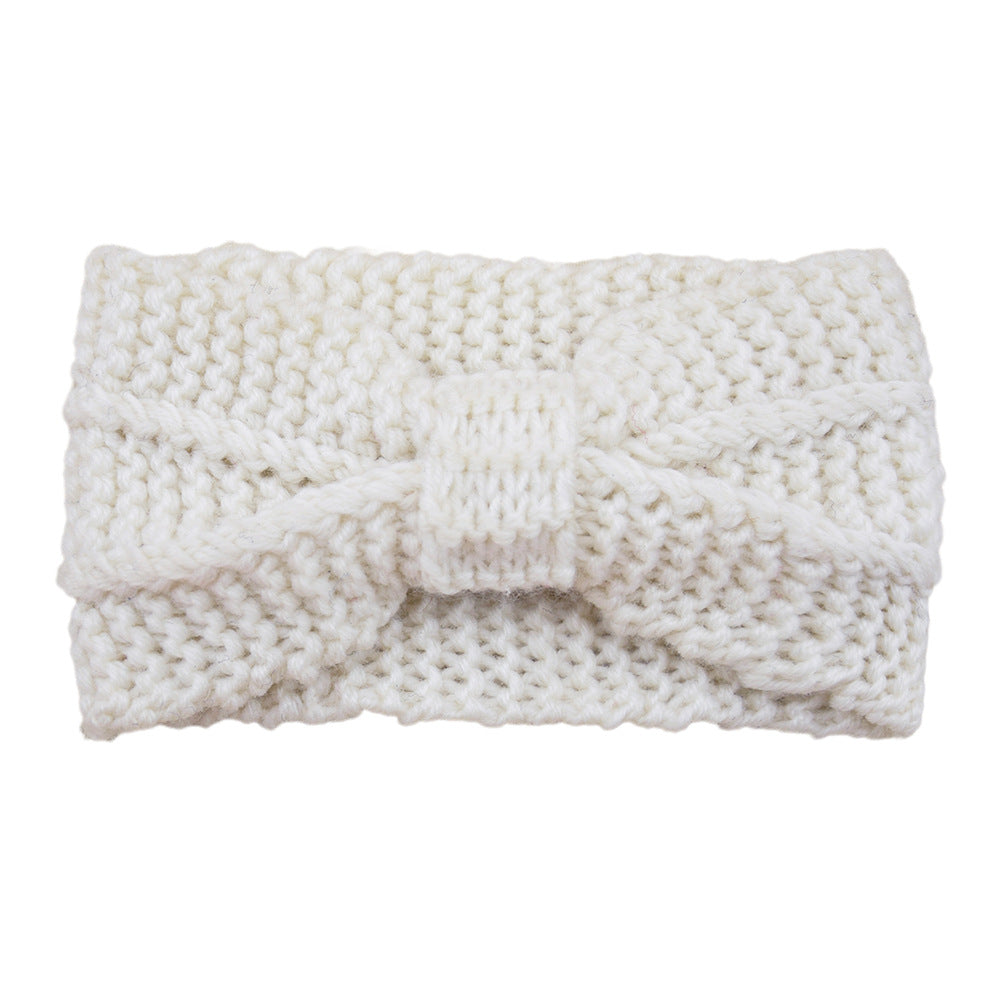Knitted Braids Wide Headband Head Wrap Elastic Wool Ear Hairband Turban Knotted Corn Lines