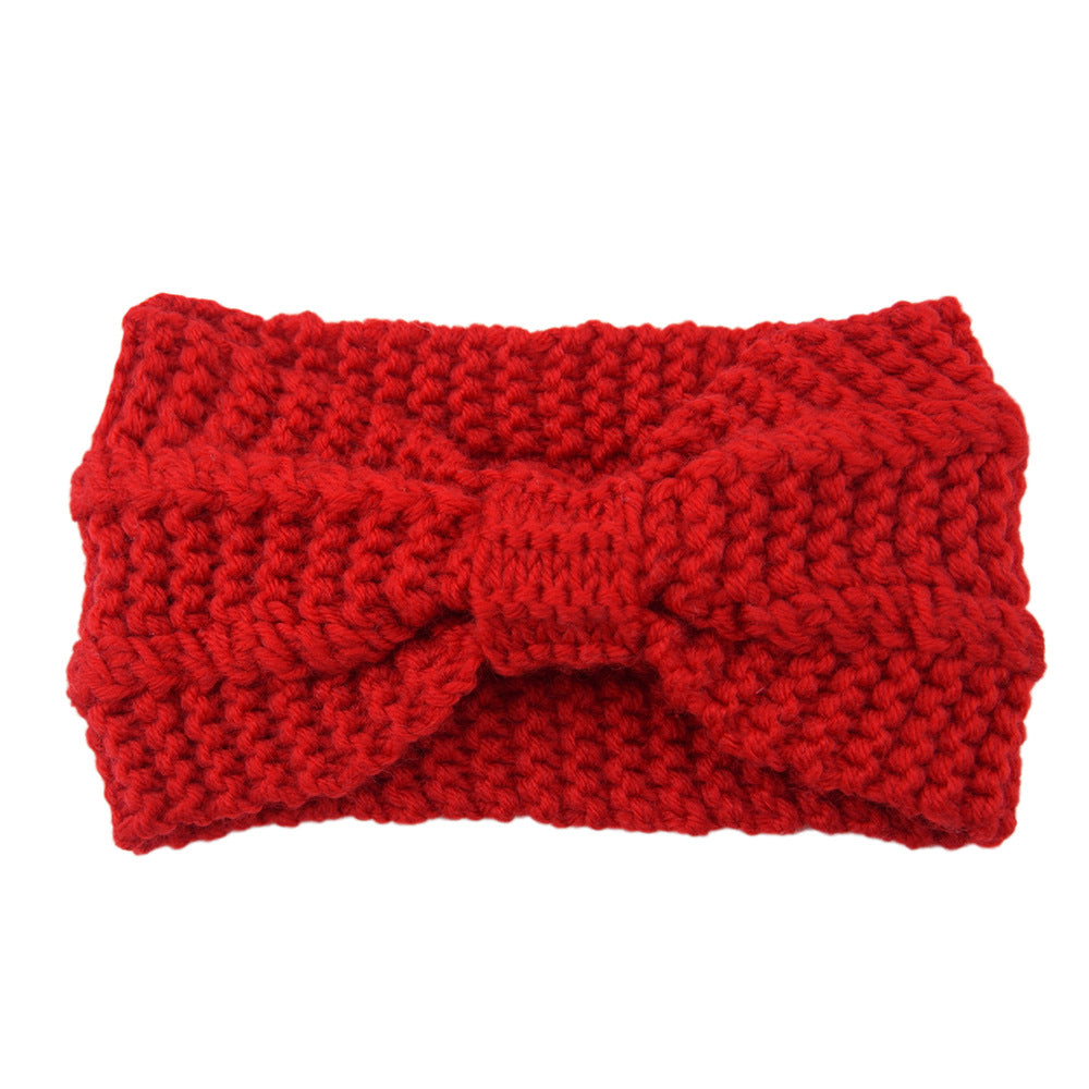 Knitted Braids Wide Headband Head Wrap Elastic Wool Ear Hairband Turban Knotted Corn Lines