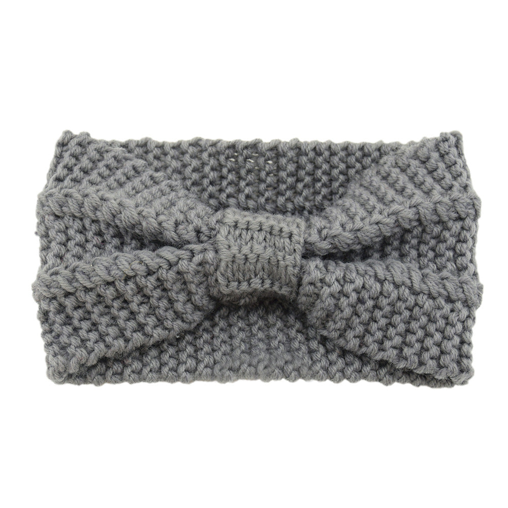 Knitted Braids Wide Headband Head Wrap Elastic Wool Ear Hairband Turban Knotted Corn Lines