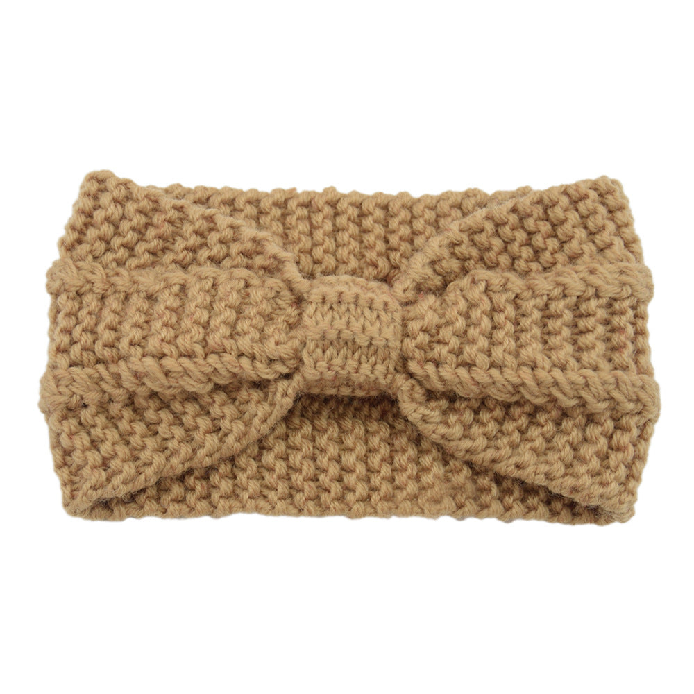 Knitted Braids Wide Headband Head Wrap Elastic Wool Ear Hairband Turban Knotted Corn Lines