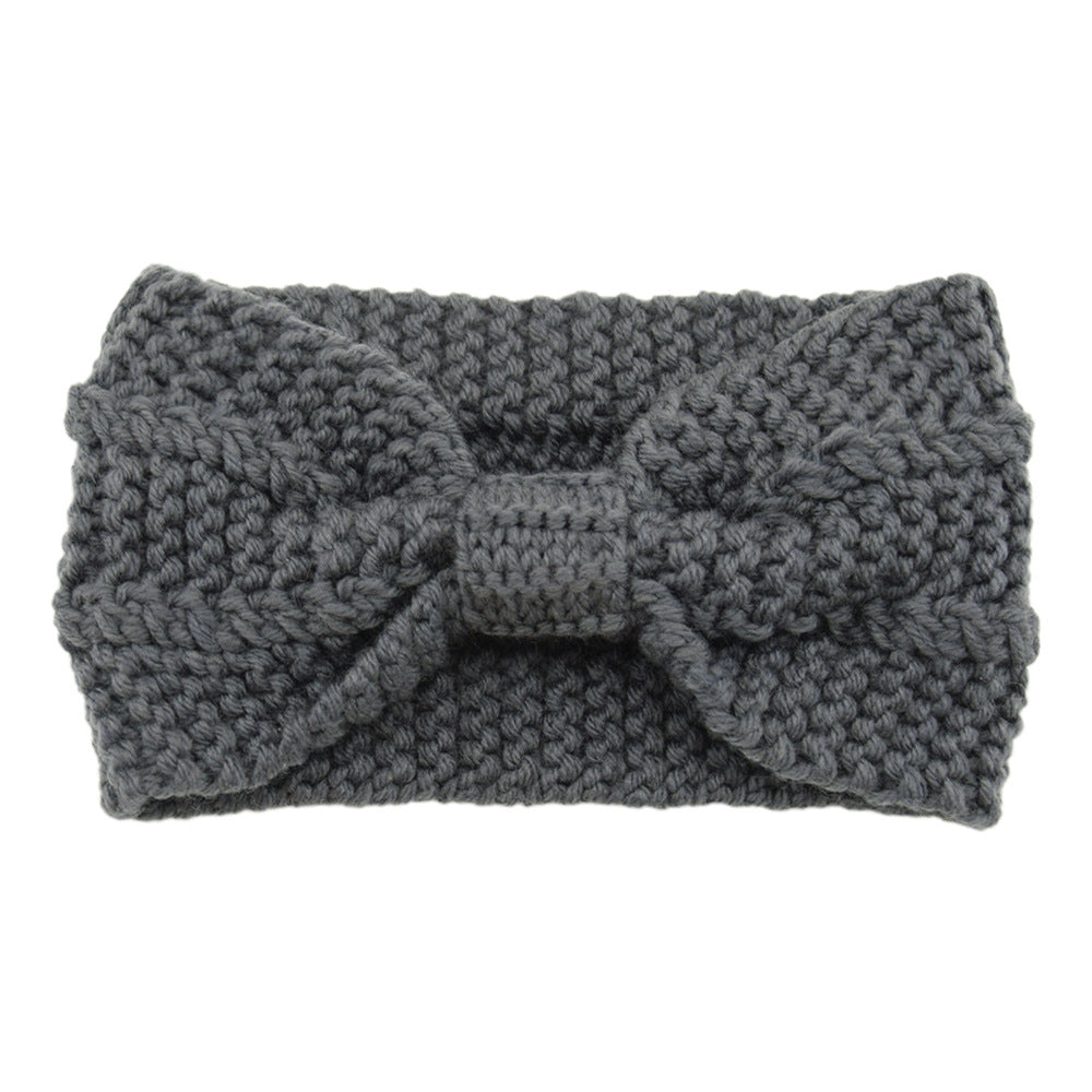 Knitted Braids Wide Headband Head Wrap Elastic Wool Ear Hairband Turban Knotted Corn Lines