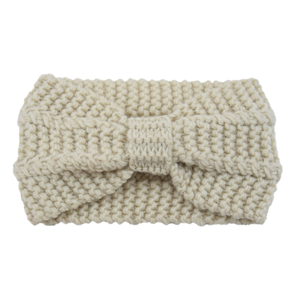 Knitted Braids Wide Headband Head Wrap Elastic Wool Ear Hairband Turban Knotted Corn Lines