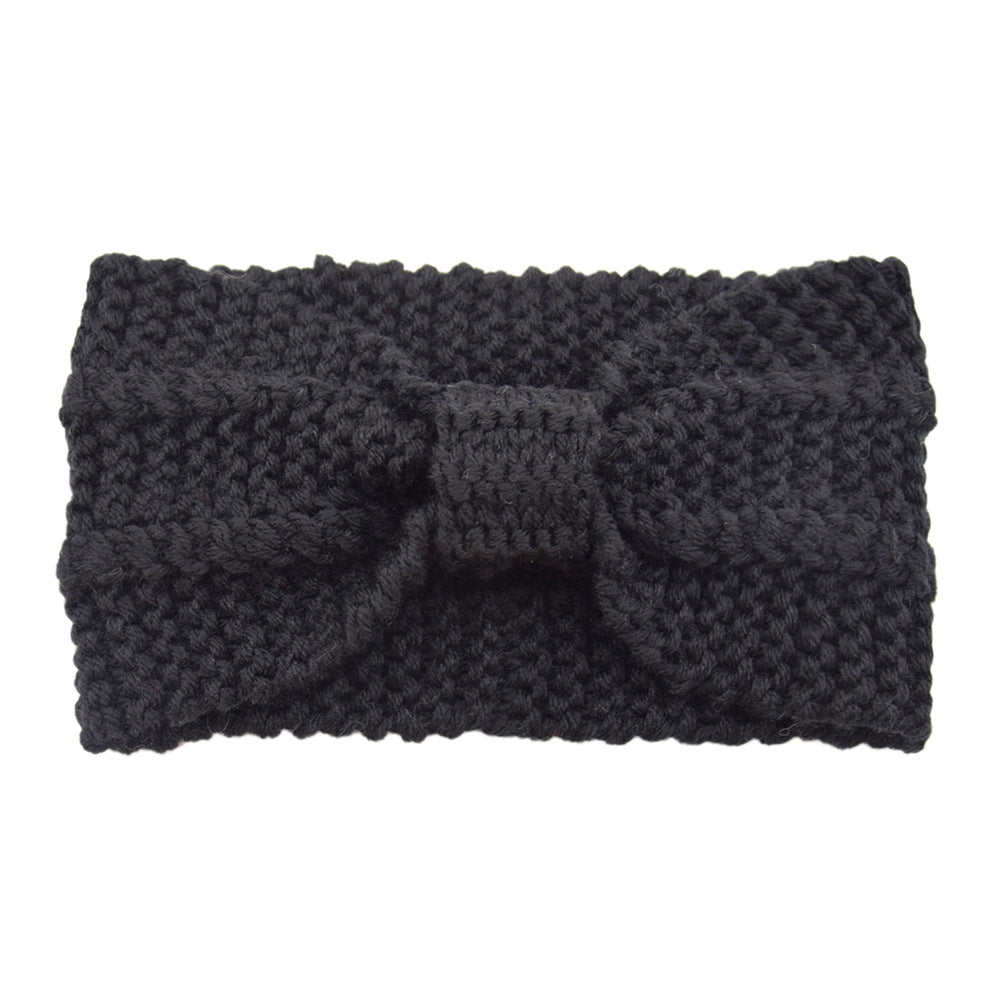 Knitted Braids Wide Headband Head Wrap Elastic Wool Ear Hairband Turban Knotted Corn Lines