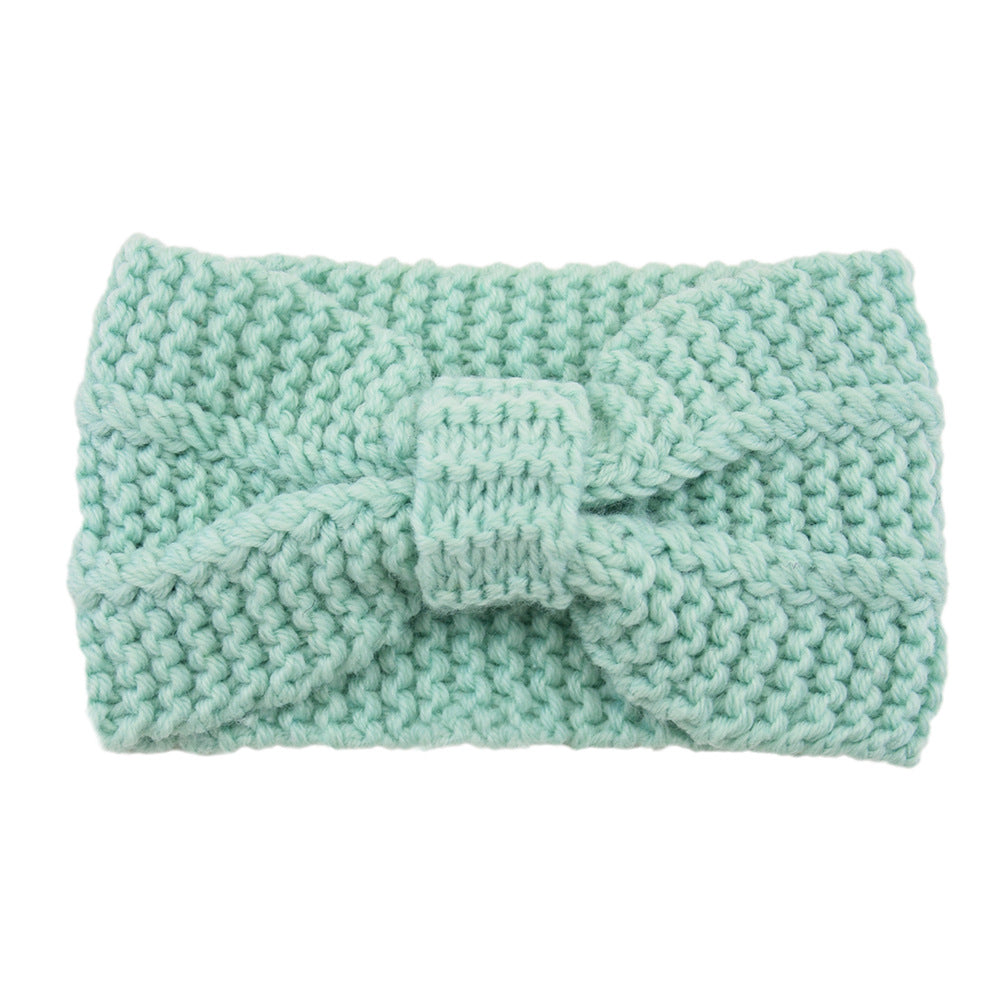 Knitted Braids Wide Headband Head Wrap Elastic Wool Ear Hairband Turban Knotted Corn Lines