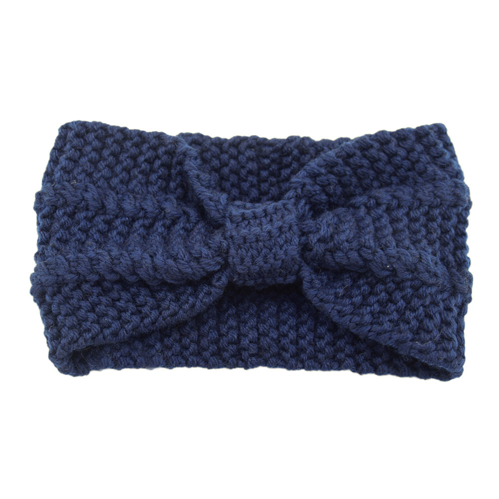 Knitted Braids Wide Headband Head Wrap Elastic Wool Ear Hairband Turban Knotted Corn Lines