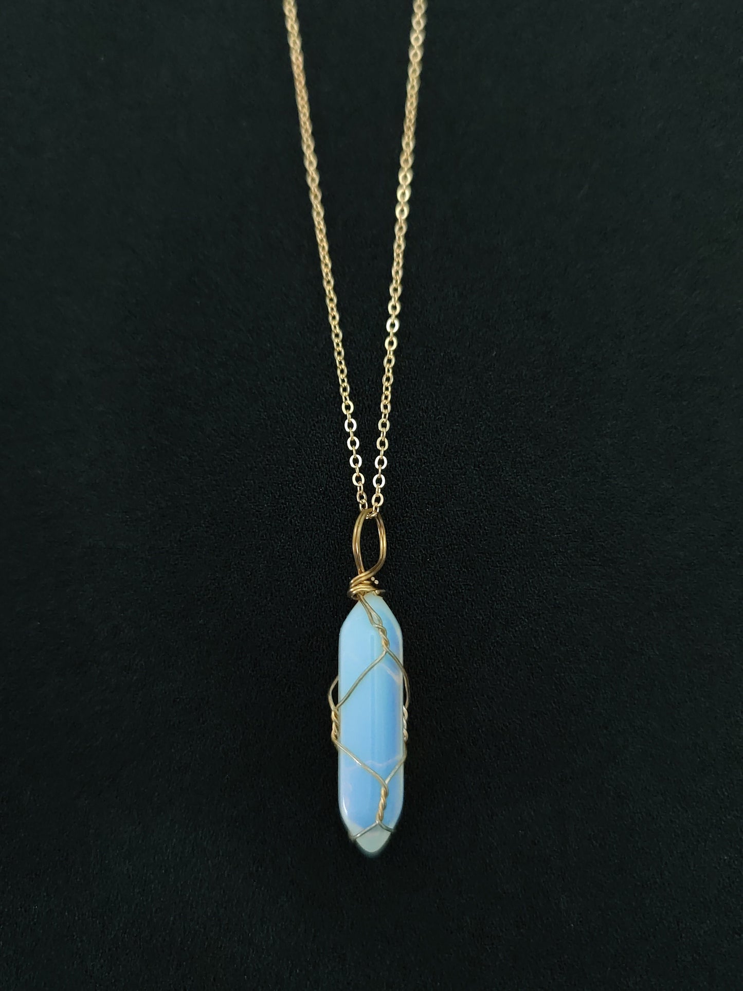 Gold Wire wrapped Amethyst Crystal Necklace Cable Chain Crystal necklace Wire Wrapped Crystal Necklace Amethyst Necklace