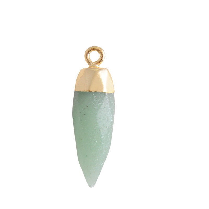 Bullet shape Natural Crystal Stone Necklace Pendant Genuine Crystal Necklace for Mens for Womens Gift Crystal Necklace