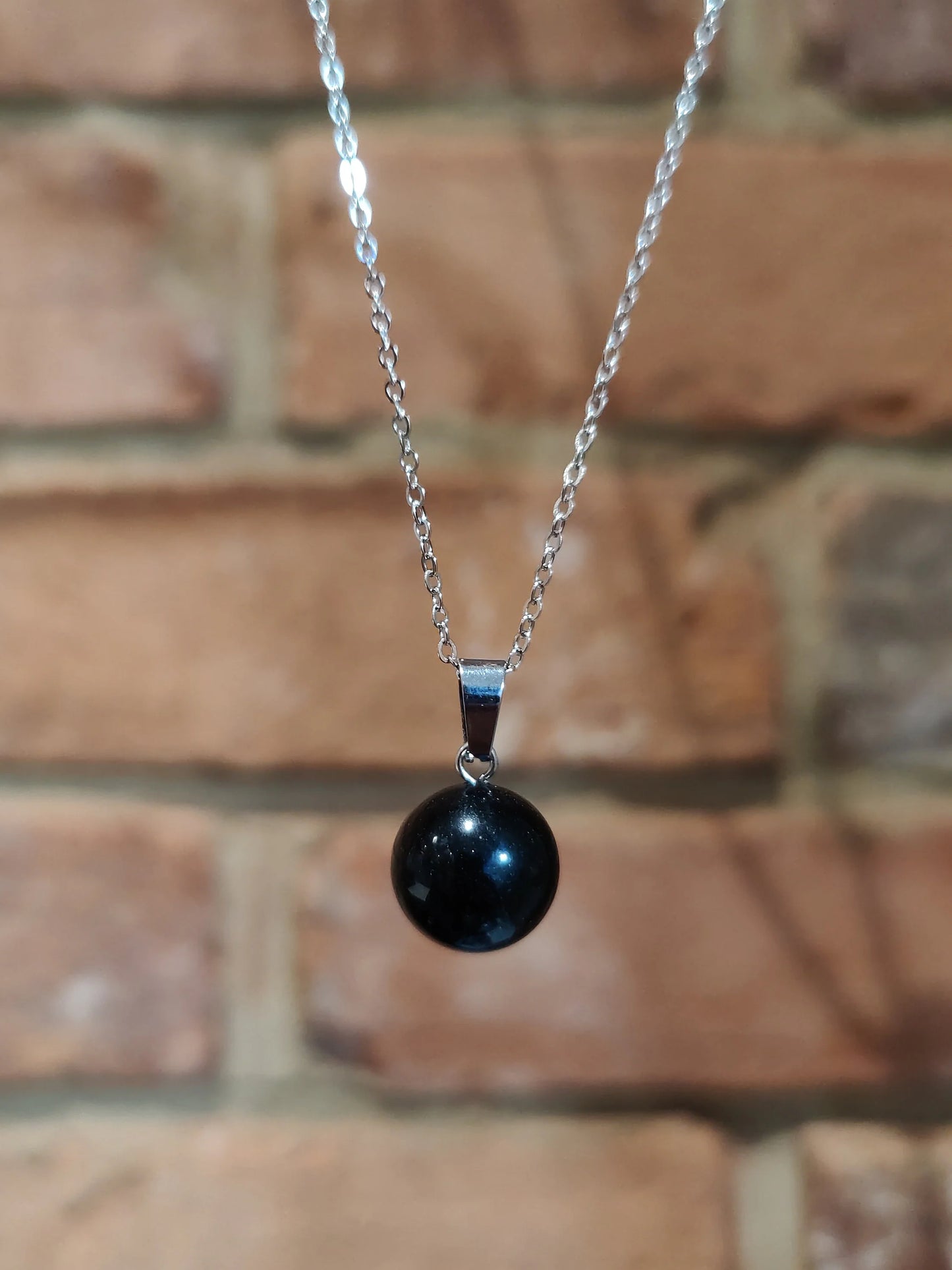 Small Sphere Natural Crystal Stone Necklace