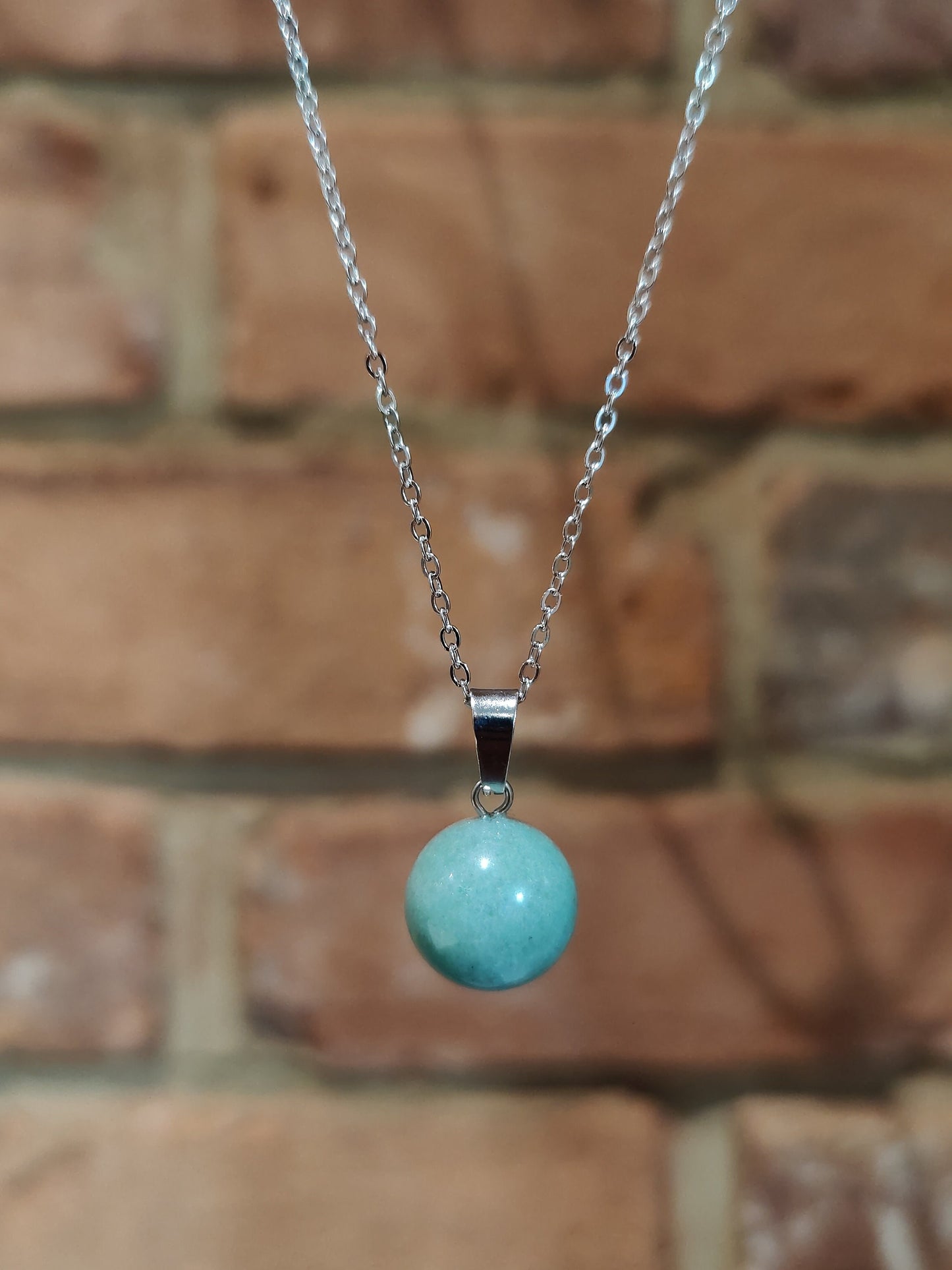 Sphere Natural crystal necklace Carnelian Aventurine Clear Quartz