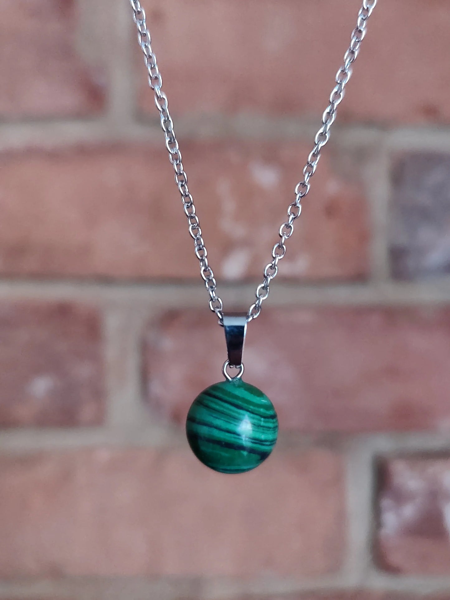Small Sphere Natural Crystal Stone Necklace