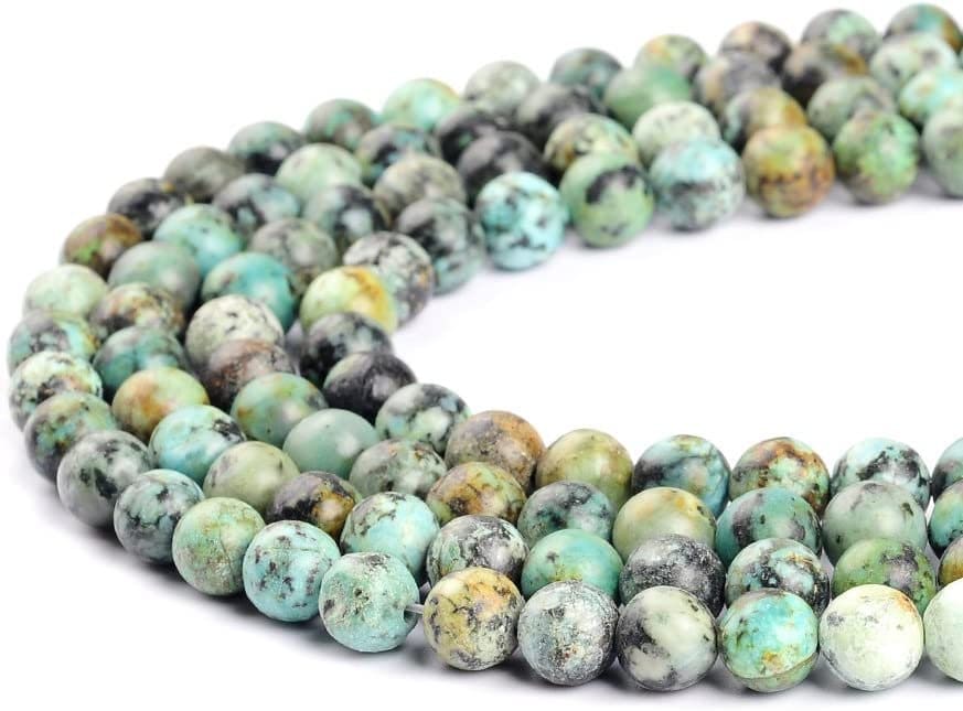 African Turquoise Natural Stone Beads Elastic Bracelet