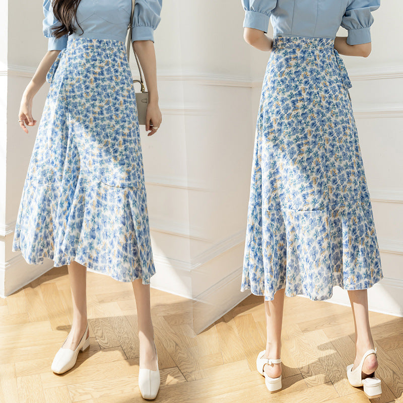 Skirt Wrapped, 1 pcs skirt Chiffon Floral