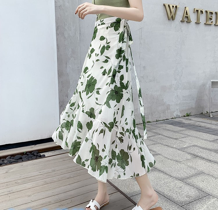 Skirt Wrapped, 1 pcs skirt Chiffon Floral
