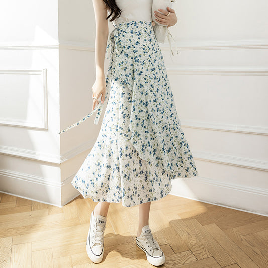 Skirt Wrapped, 1 pcs skirt Chiffon Floral