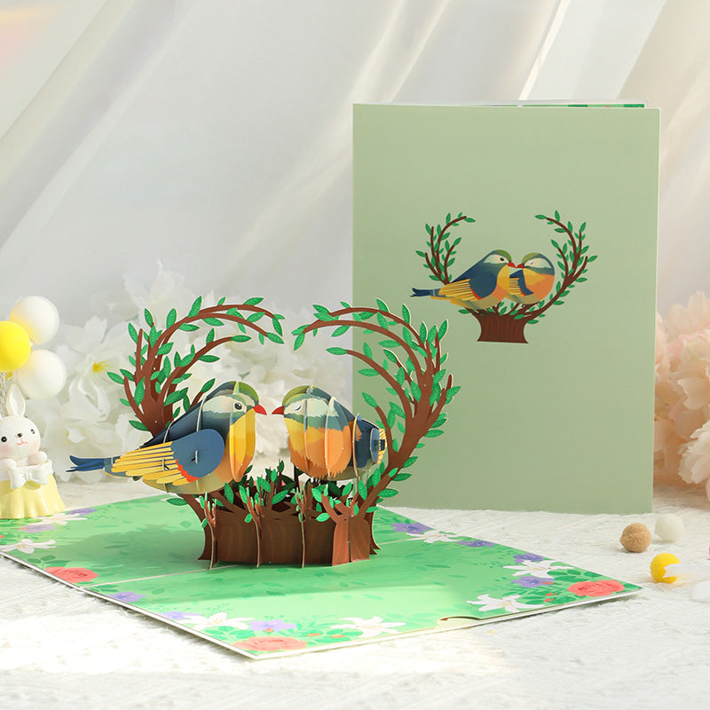 3D Pop Up Cards Birthday Handcraft Anniversary Snow House Christmas Card