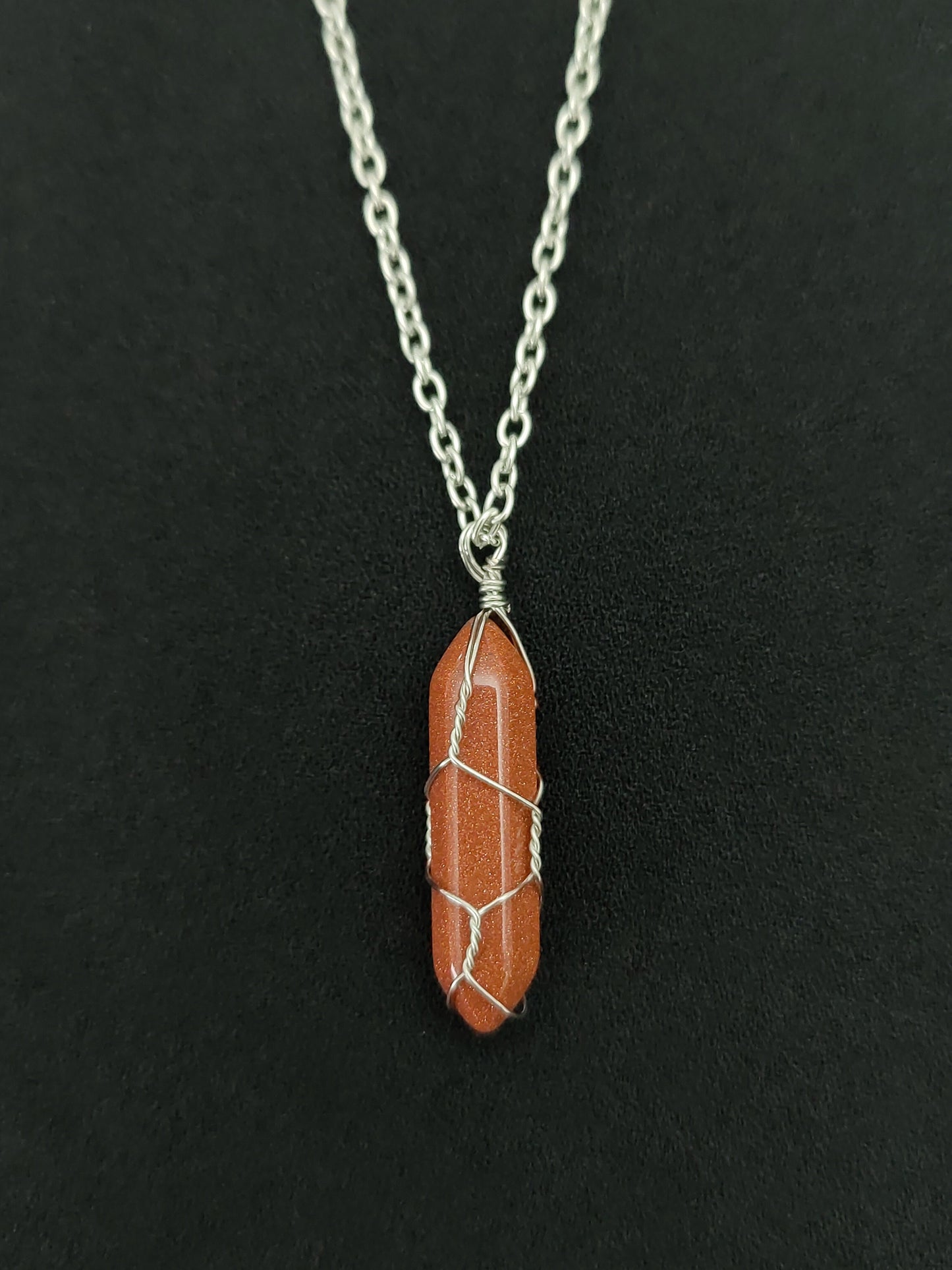 Silver Wire wrapped Hexagon Amethyst Crystal Necklace Cable Chain Crystal necklace Wire Wrapped Crystal Necklace Amethyst Necklace