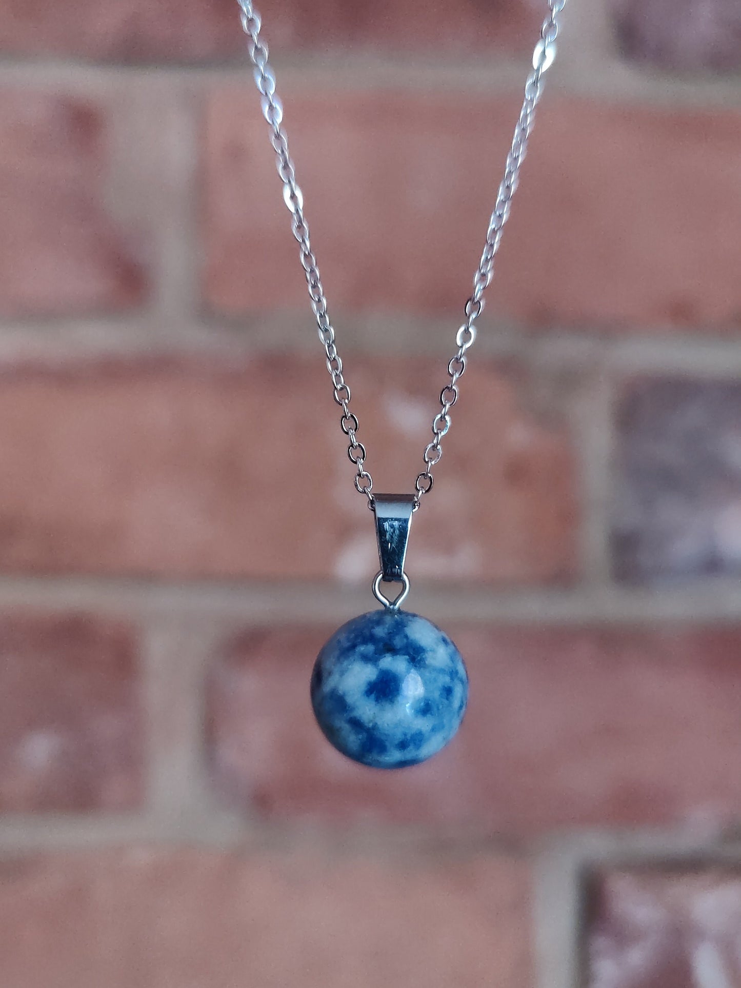 Small Sphere Natural Crystal Stone Necklace
