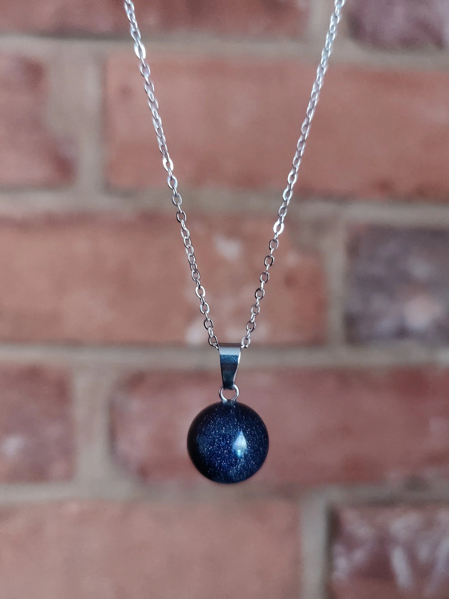 Small Sphere Natural Crystal Stone Necklace