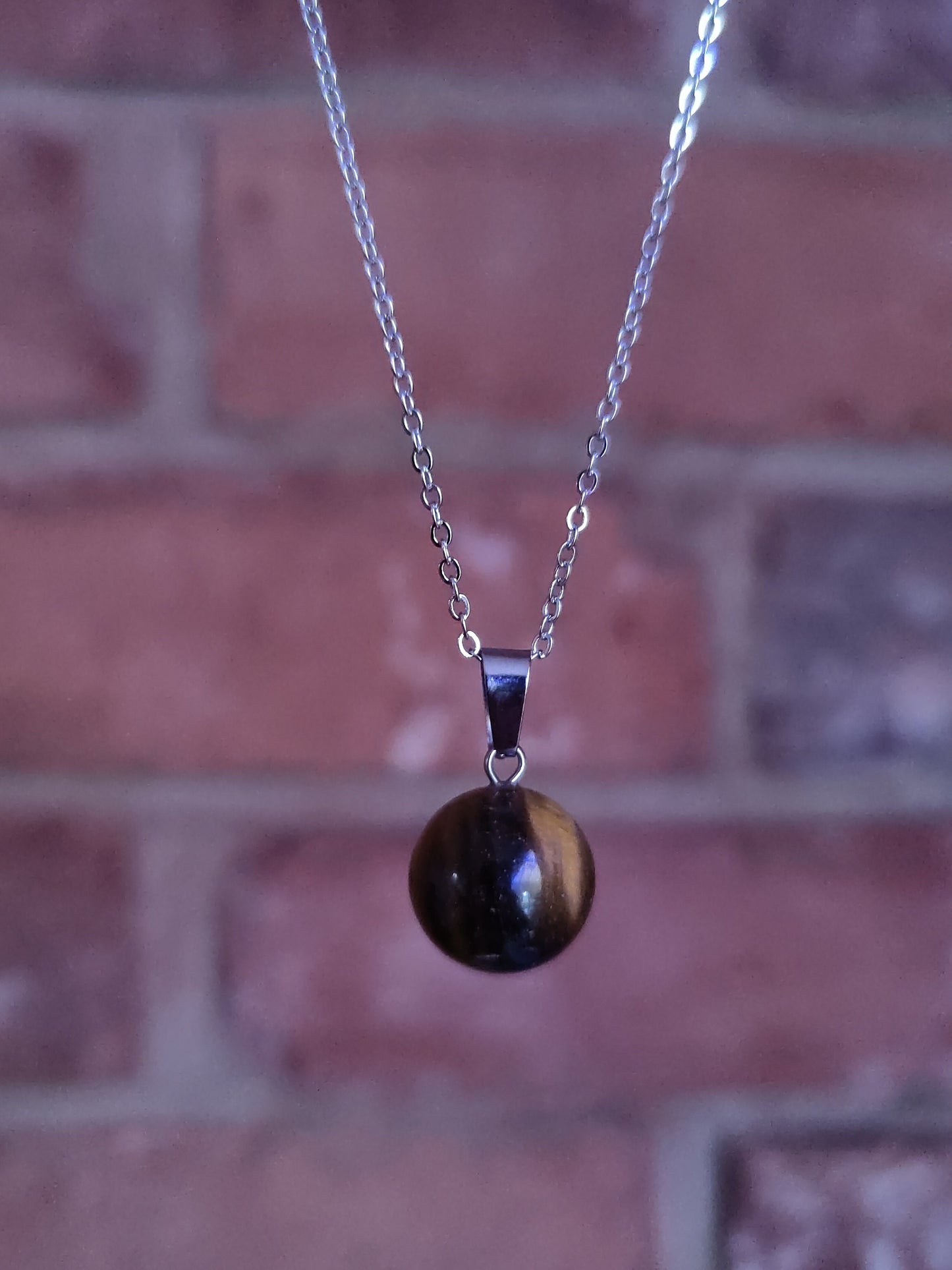 Small Sphere Natural Crystal Stone Necklace
