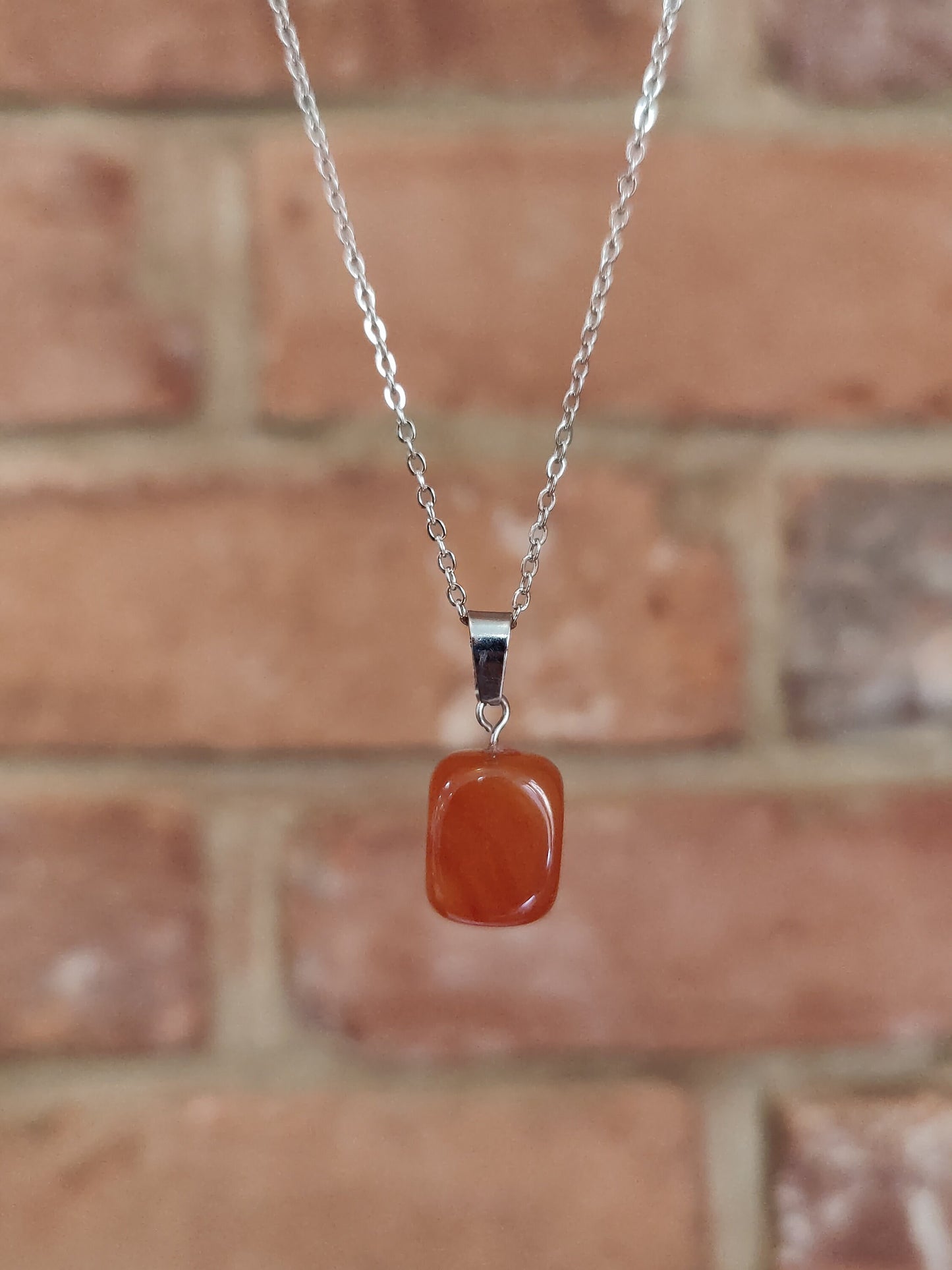 Rounded Edges Cuboid Crystal Natural Stone Necklace Pendant Tiger's Eye and more