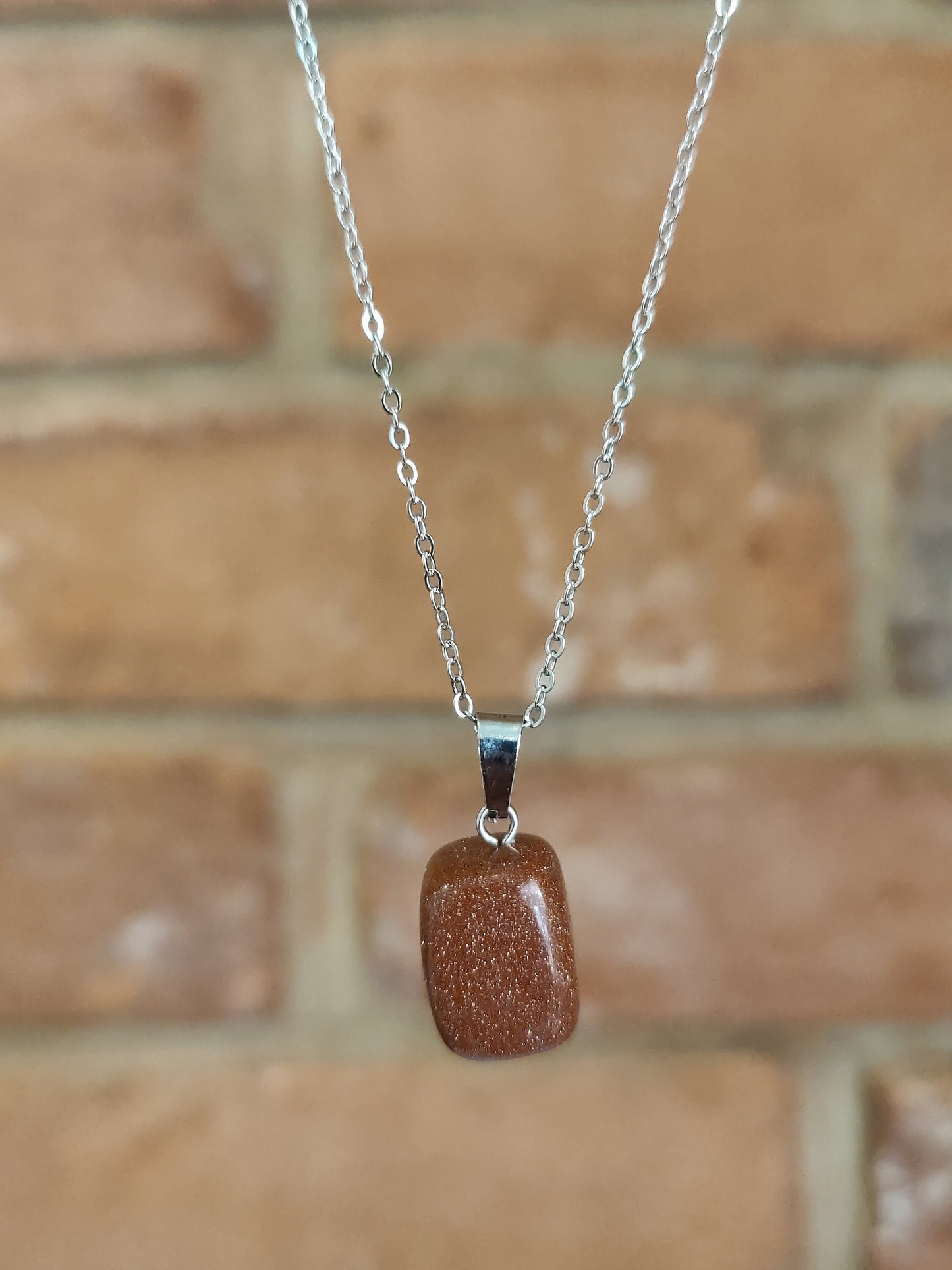 Rounded Edges Cuboid Crystal Natural Stone Necklace Pendant Tiger's Eye and more