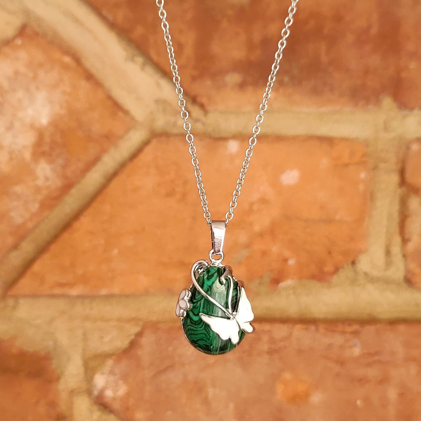 Rain Drop Shaped Crystal Pendants with Butterfly Mounted base Natural Stone Crystal Chakra Positive Energy